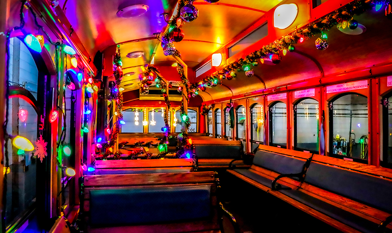 christmas lights trolley tour